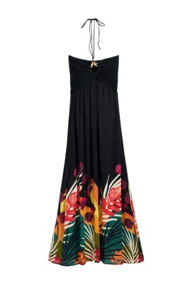 robe-a-col-halter-imprime-floral