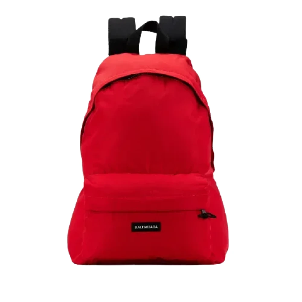 Balenciaga Vintage Pre-owned Canvas backpacks Red Dames