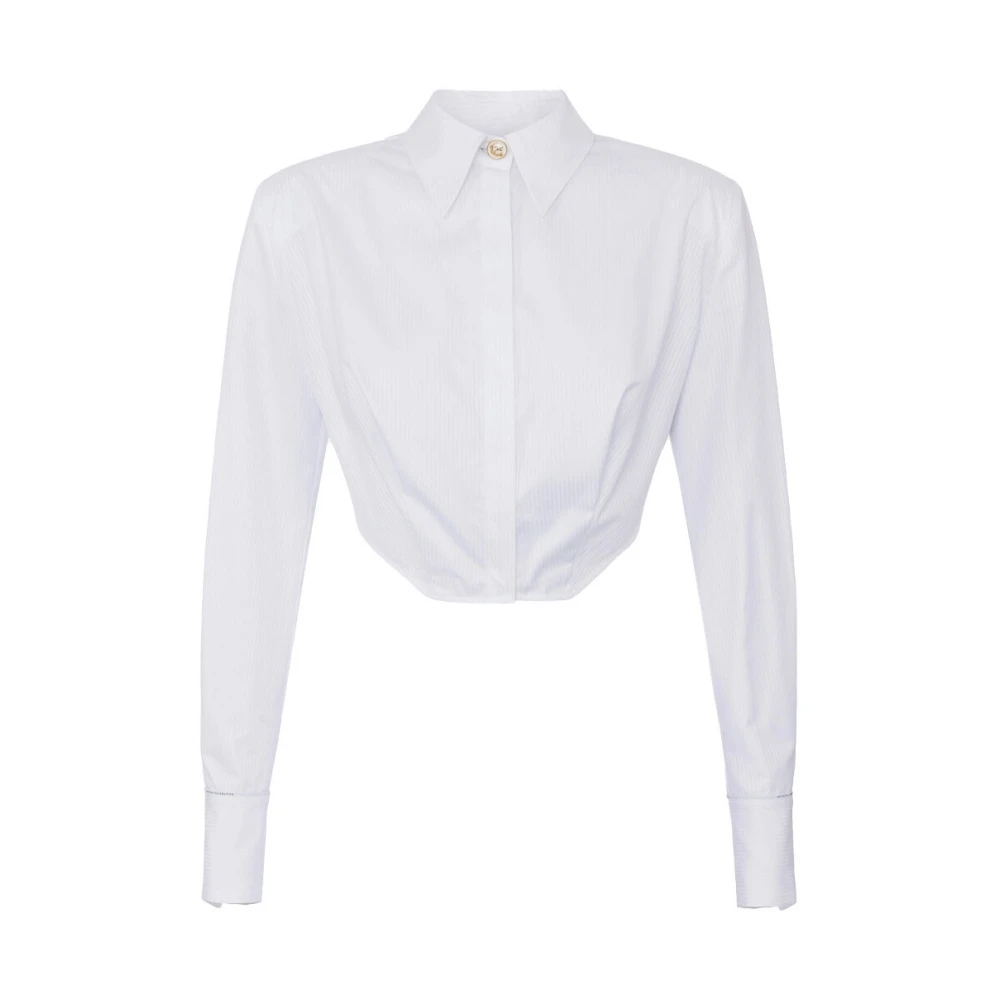 Elisabetta Franchi Wit Overhemd Elegante Stijl White Dames