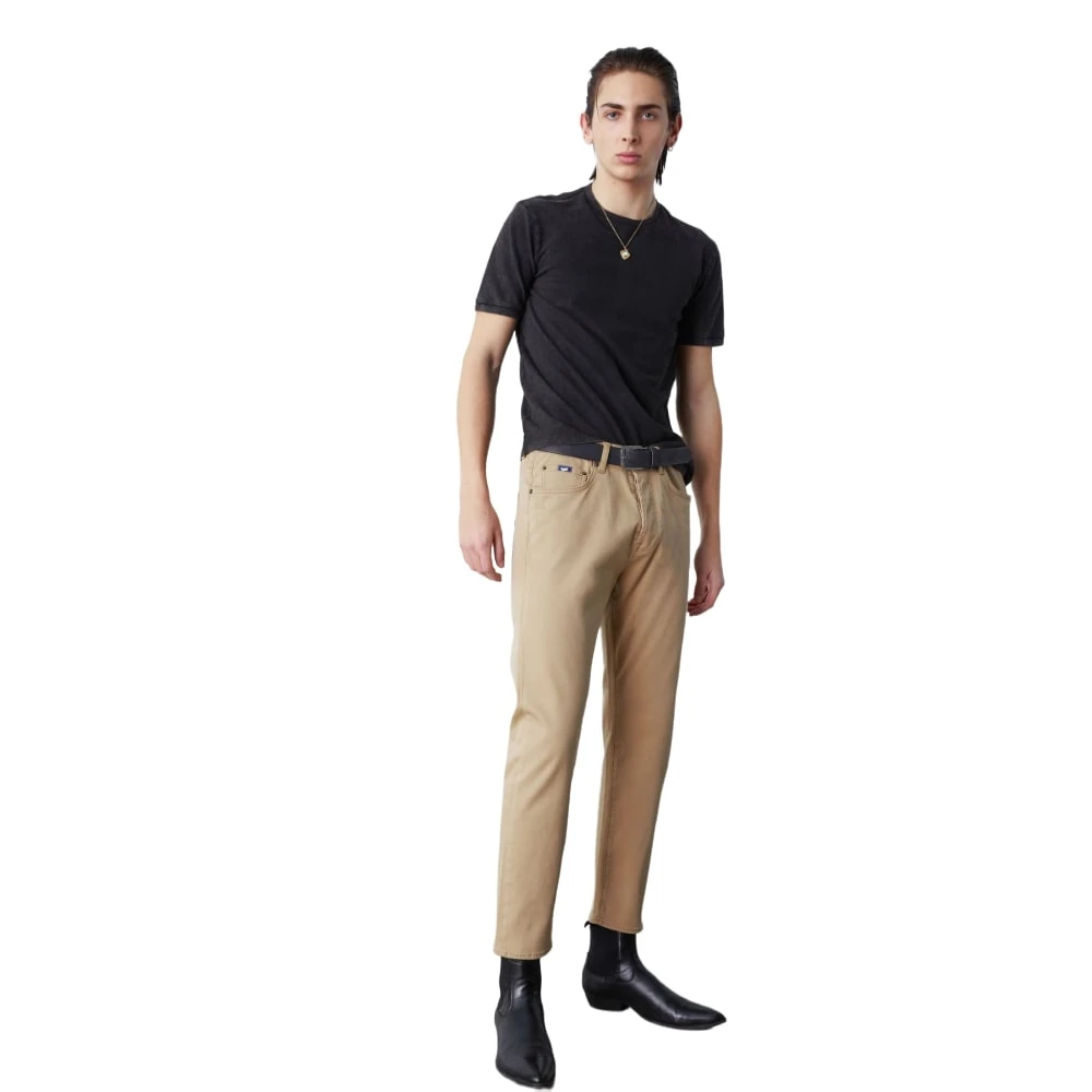 GAS Klassieke Denim Jeans met 5 Zakken Beige Heren