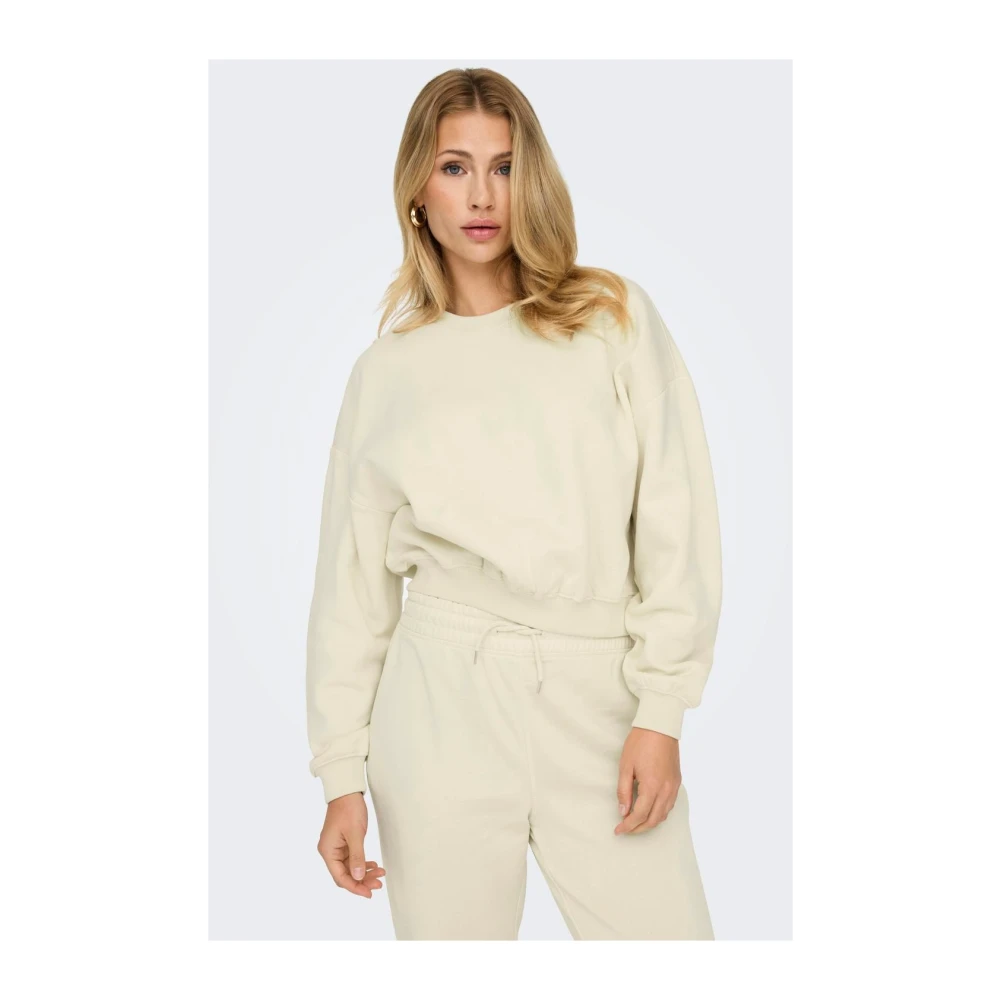 Only Lange mouw ronde hals trui vrouwen Beige Dames