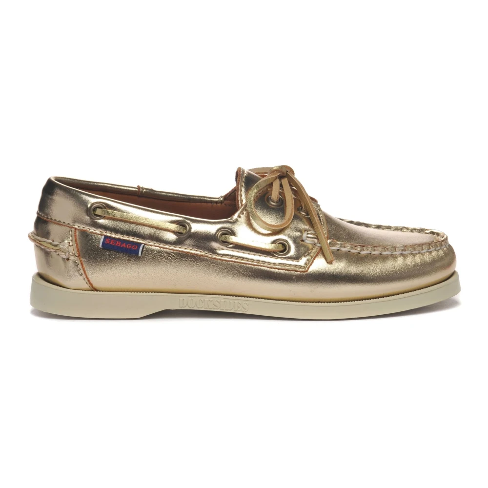 Sebago Women's Yellow Sailor Shoes,, Docksides Portland Met W Size 3