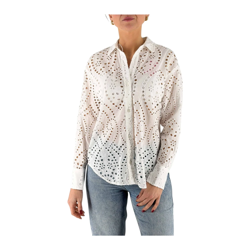 Mc2 Saint Barth White Cristal Sangallo Shirt - Female - Shirts - S - Blouses & Shirts