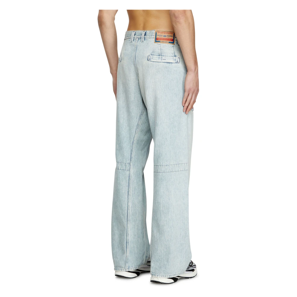 Diesel Relaxed Fit Wijde pijp Jeans Blue Heren