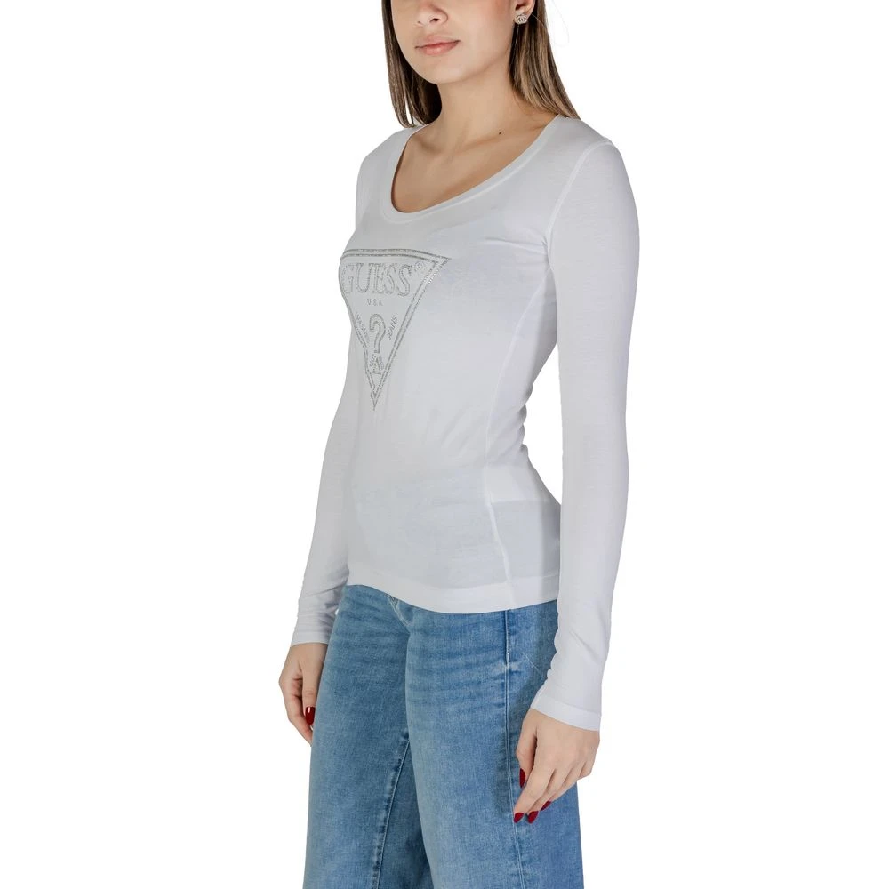 Guess Katoenen T-shirt Lente Zomer Collectie White Dames