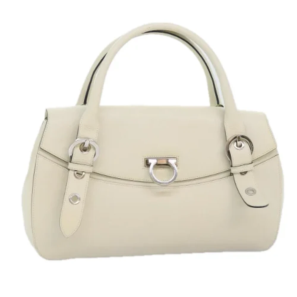 Salvatore Ferragamo Pre-owned Leather handbags White Dames