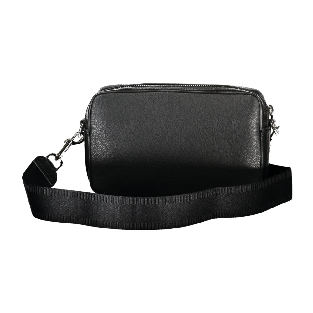 Tommy Hilfiger Zwarte Schoudertas met Verstelbare Band Black Dames