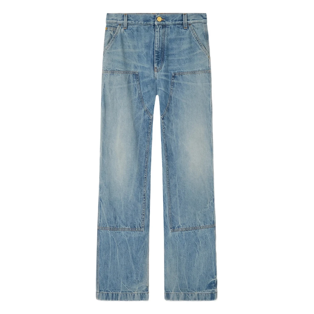 Versace Men's Blue Straight Fit Jeans, W32, Carpenter Jeans
