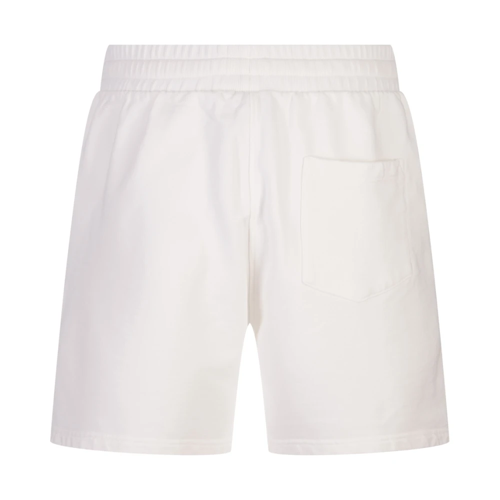 Casablanca Witte Katoenen Trekkoord Shorts White Heren