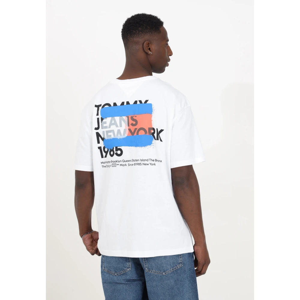 Tommy Jeans Witte T-shirt met New York Logo White Heren