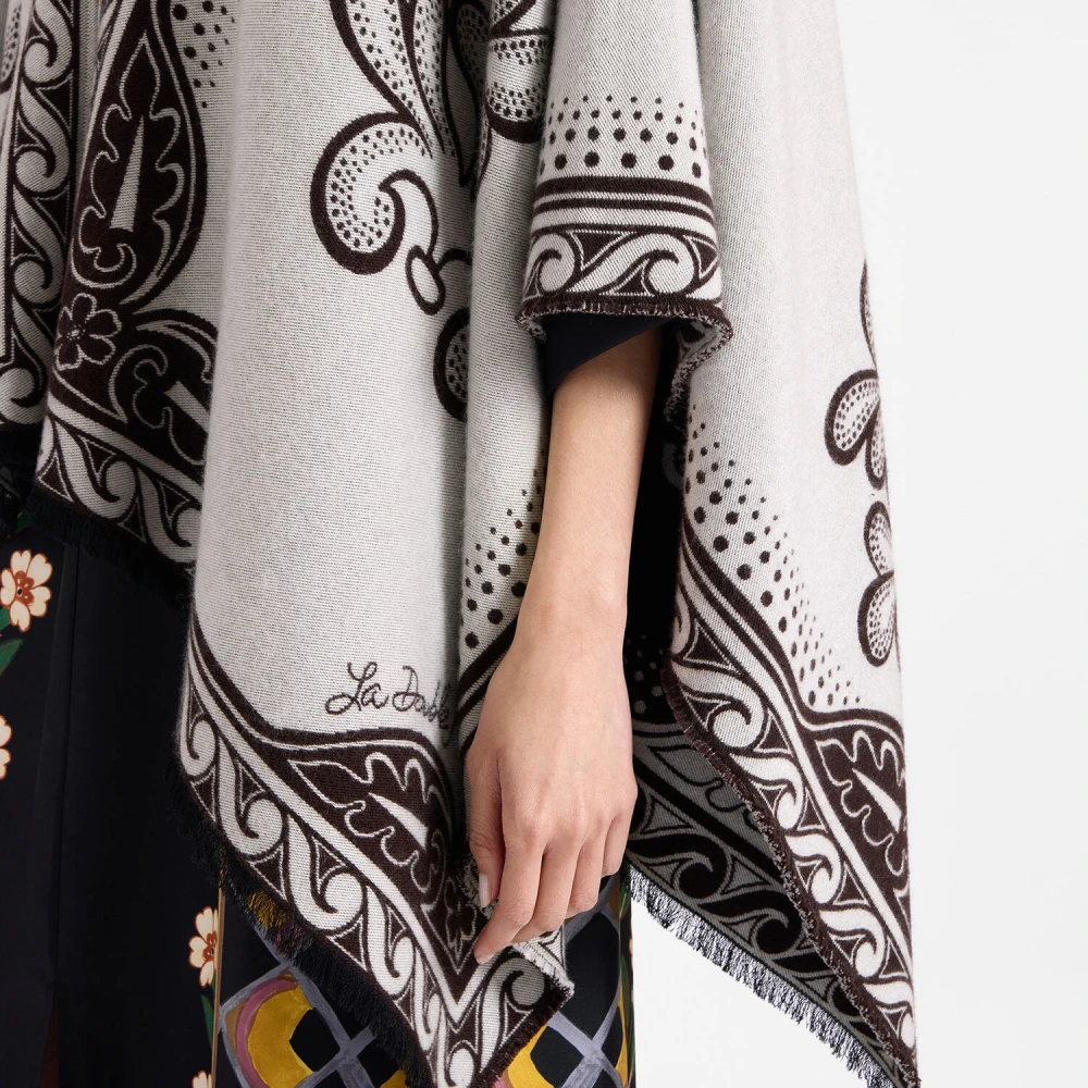 La DoubleJ Poncho Beige Dames