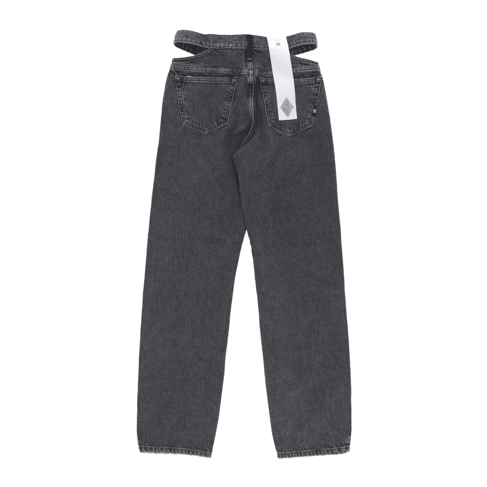 Amish Hoge Taille Denim Jeans Gray Dames