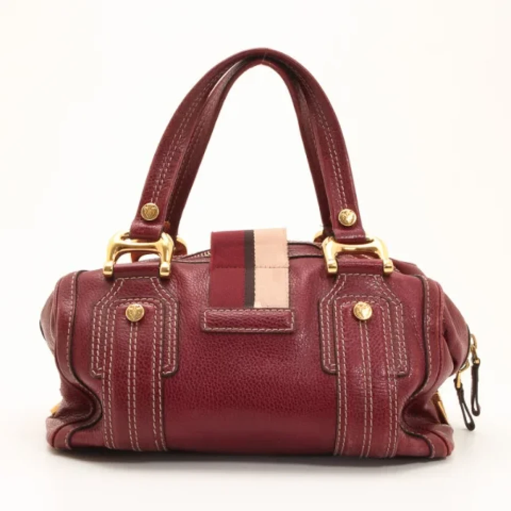 Gucci Vintage Pre-owned Leather gucci-bags Red Dames