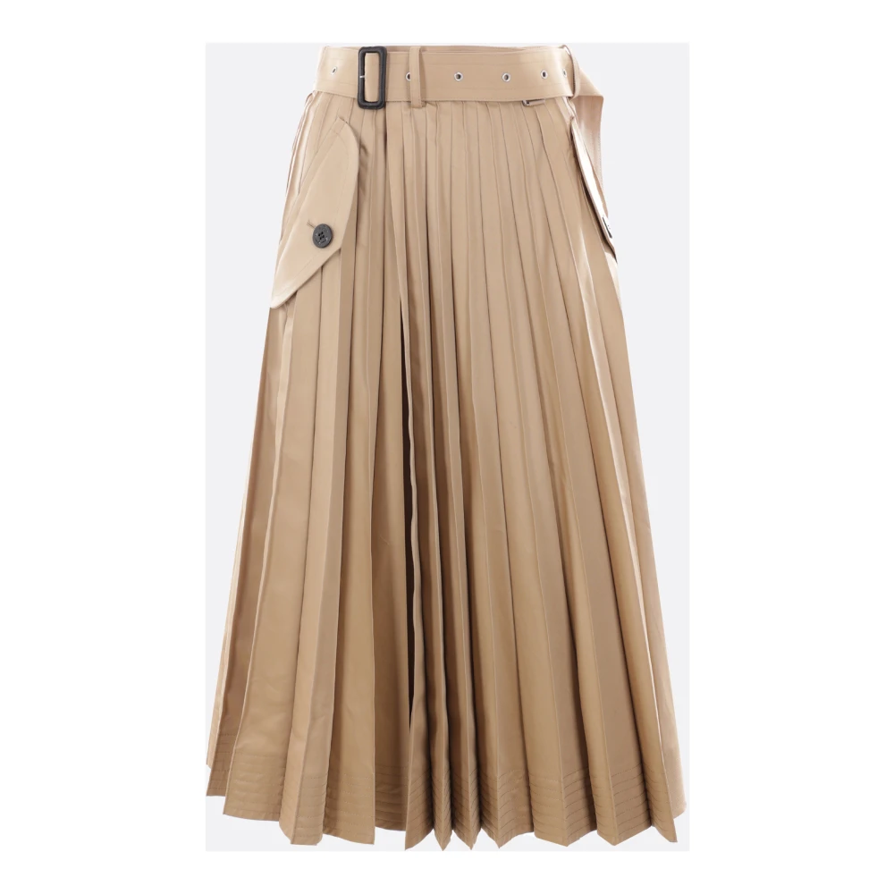 Sacai Beige Geplooide Omslagrok Beige Dames