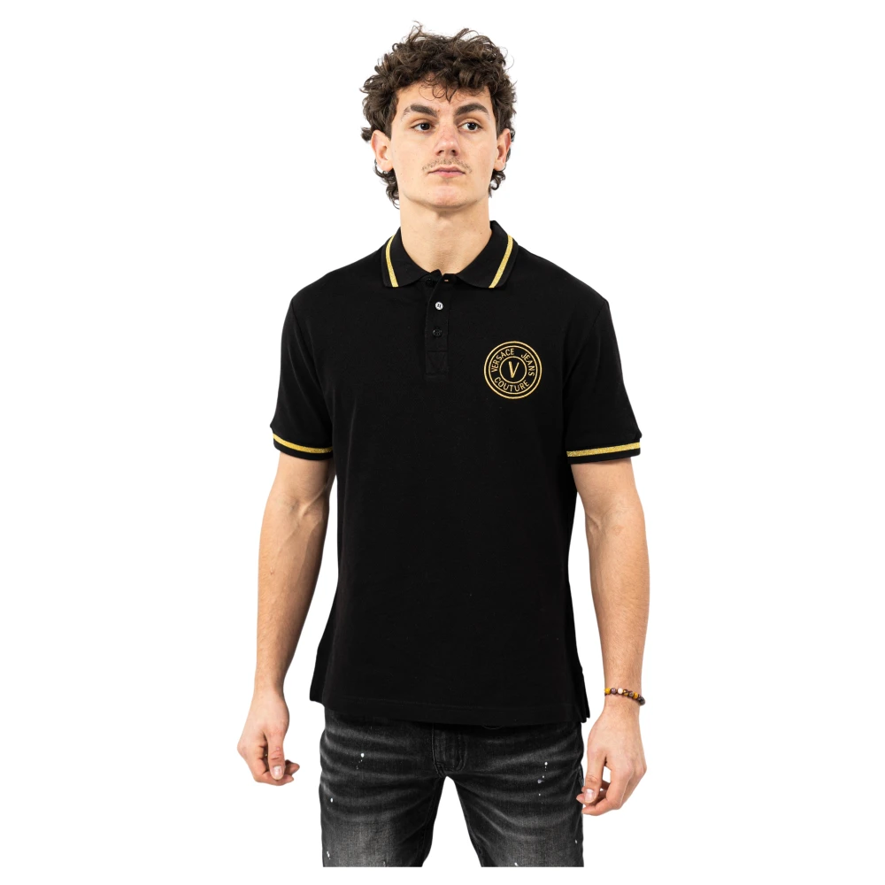 Versace Jeans Couture Stijlvolle Polo Black Heren