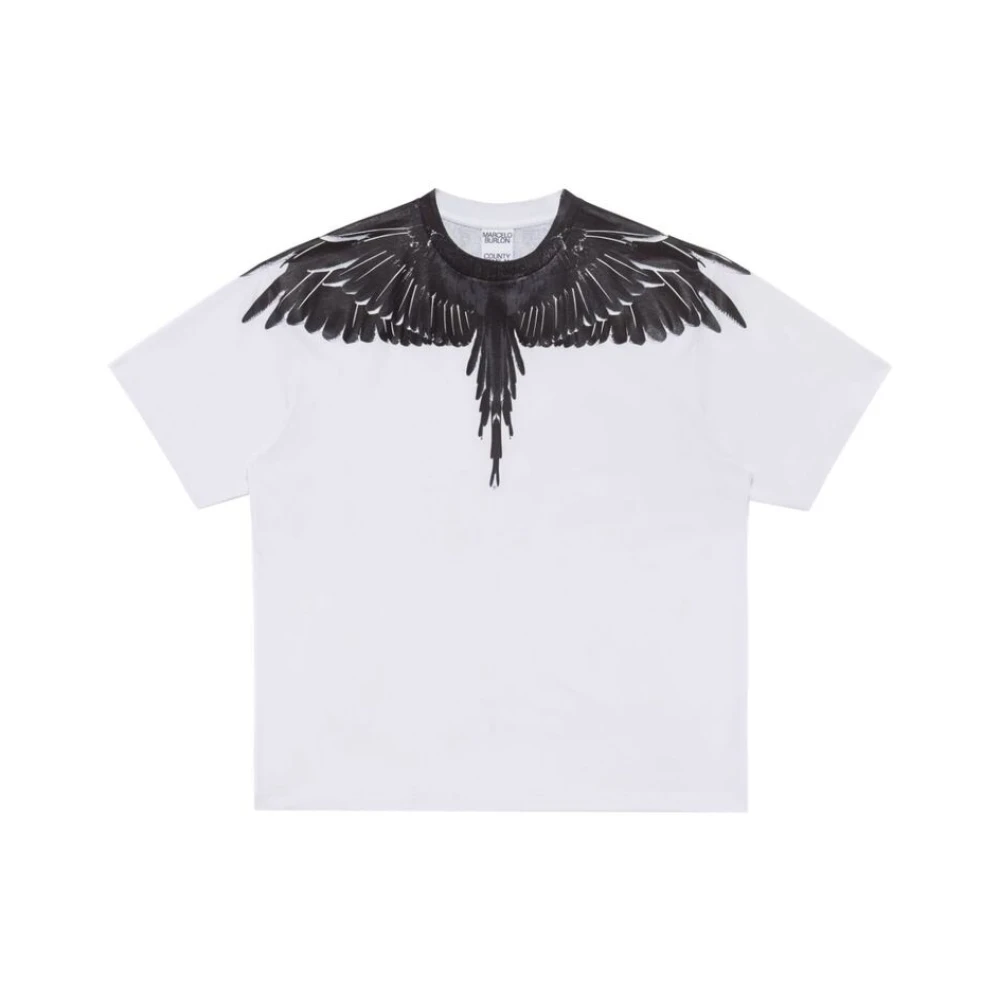 Marcelo Burlon T-shirt met Wings Print White Heren