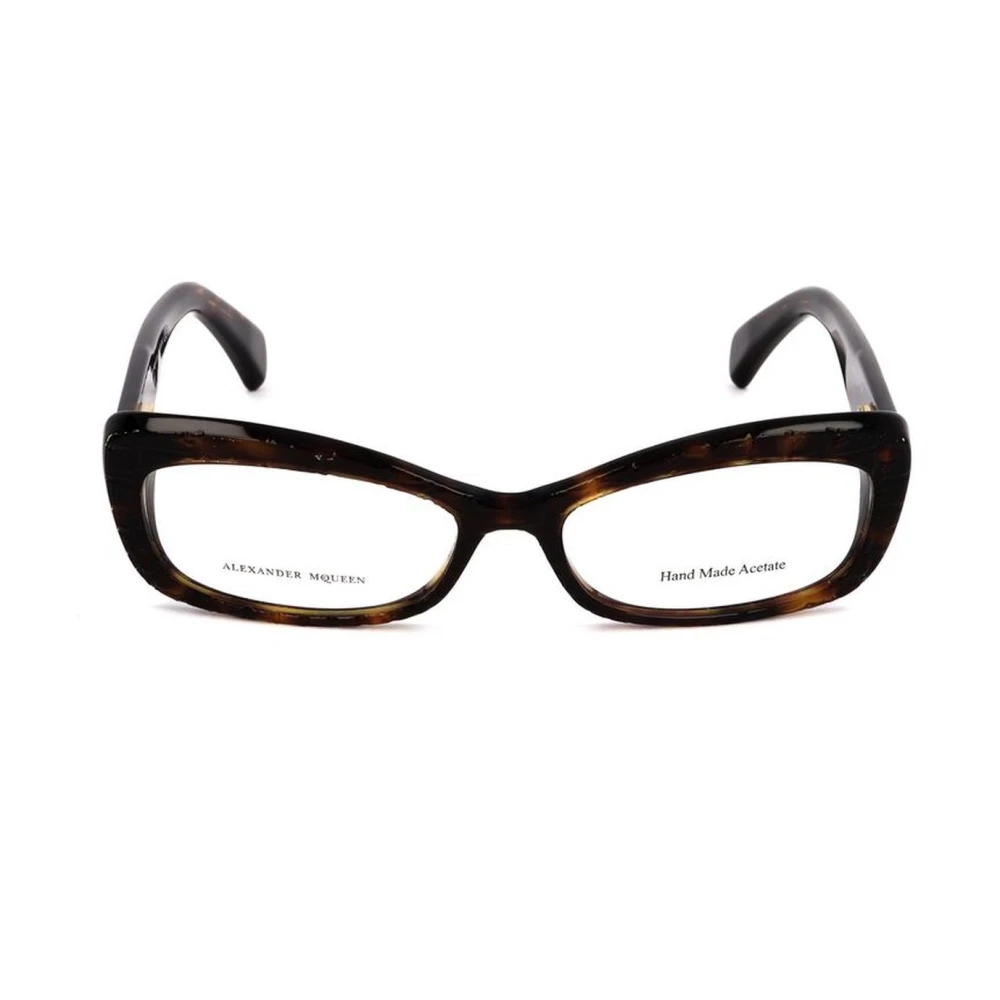alexander mcqueen Bruine acetaat montuur met Havana wijzerplaat Brown Dames