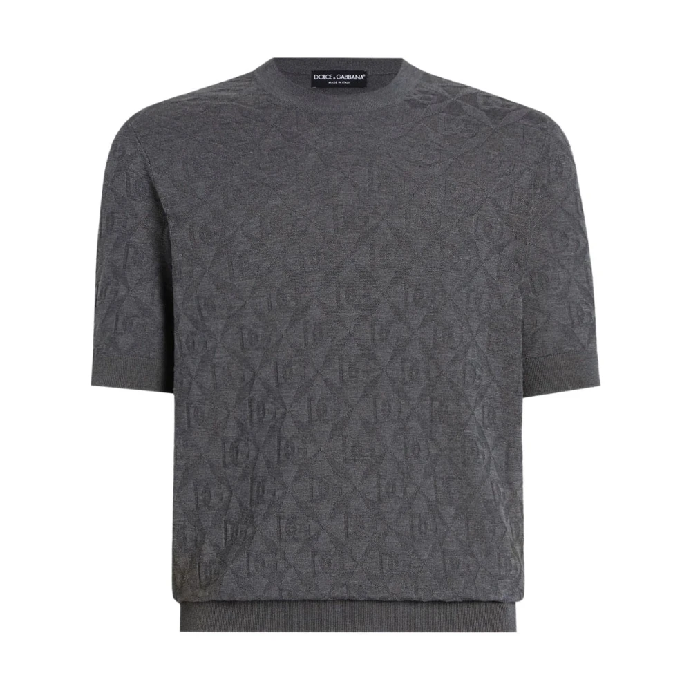 Dolce & Gabbana Men's Gray Stylish Knit Jumper - Round-Neck Knitwear - 2XL - Knitwear