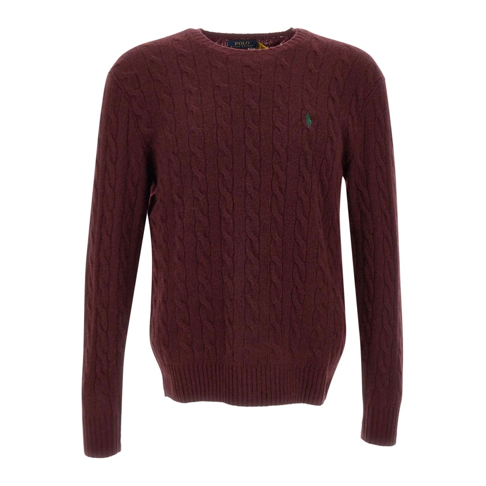 Polo Ralph Lauren Men's Red Round-Neck Knitwear, Xl, Classics Pullover