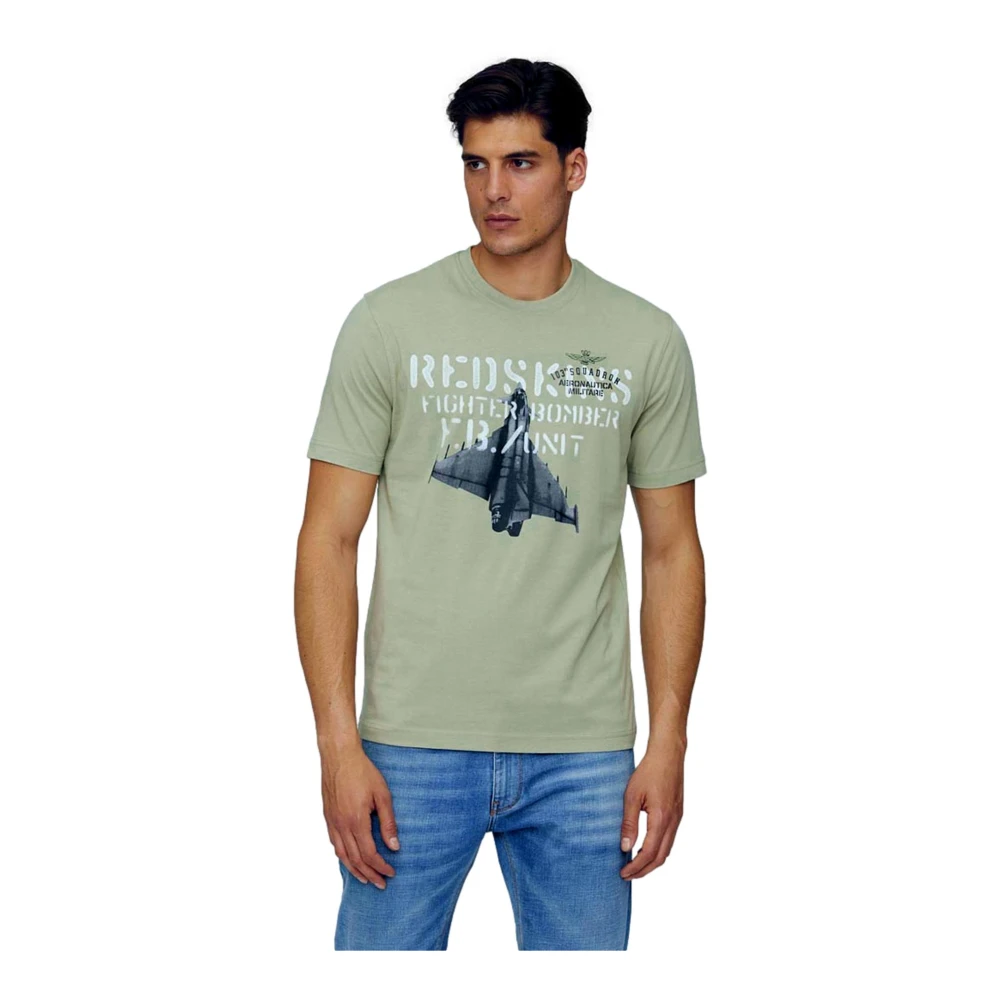 aeronautica militare 103º Squadrone Red Skins T-shirt Groen Salie Green Heren