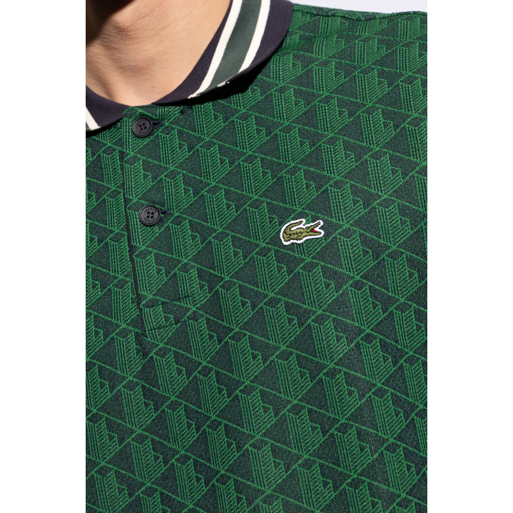 Lacoste Polo shirt met monogram Green Heren