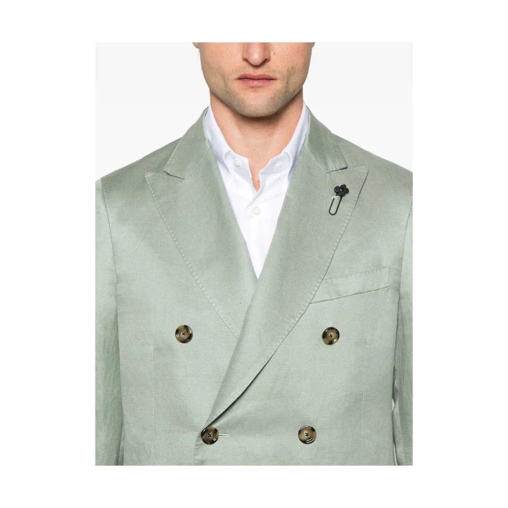 Lardini Salie Groen Dubbel-Borst Pak Green Heren