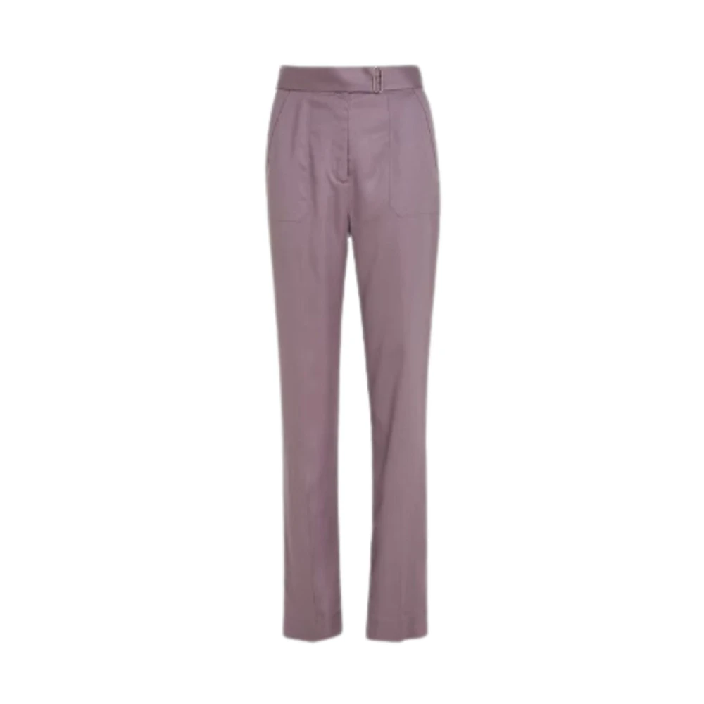 Calvin Klein Tencel Slim Straight Broek Purple Dames