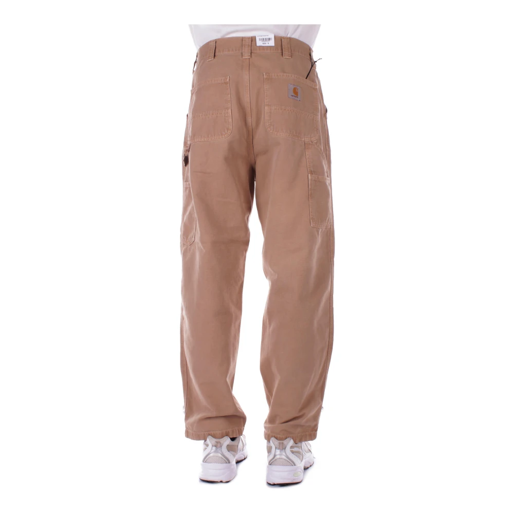 Carhartt WIP Broek met Logo en Zakken Brown Heren