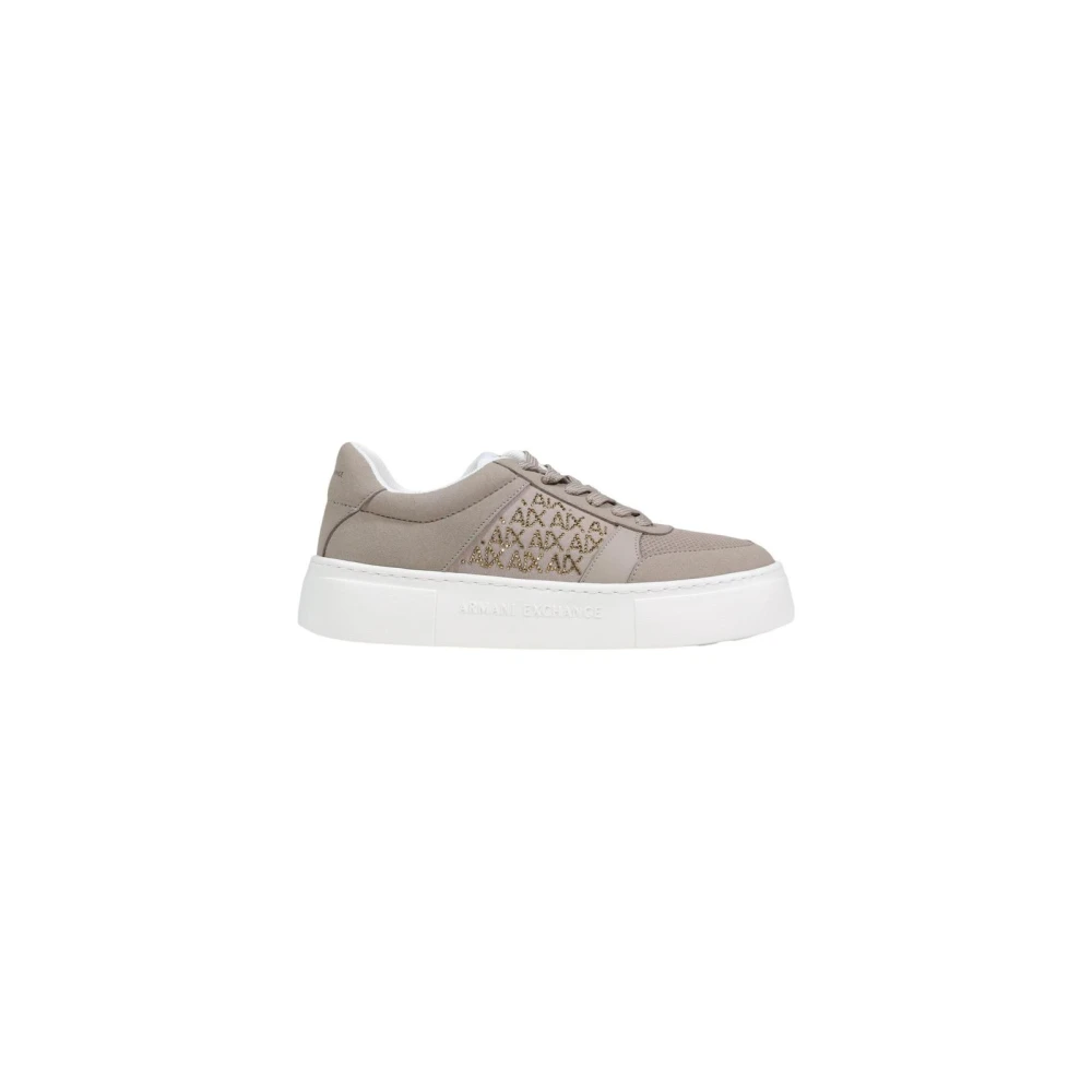 Armani Exchange Lace-Up Elastane Polyamide Trainers - Female - Sneakers - Brown - 7 Uk - Shoes