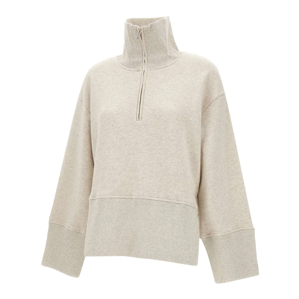 closed Beige Sweatshirt met Hoge Kraag Beige Dames