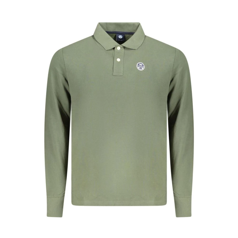 North Sails Long-Sleeved Polo Shirt - Male - Polo Shirts - Green - S - Tops - Image 3