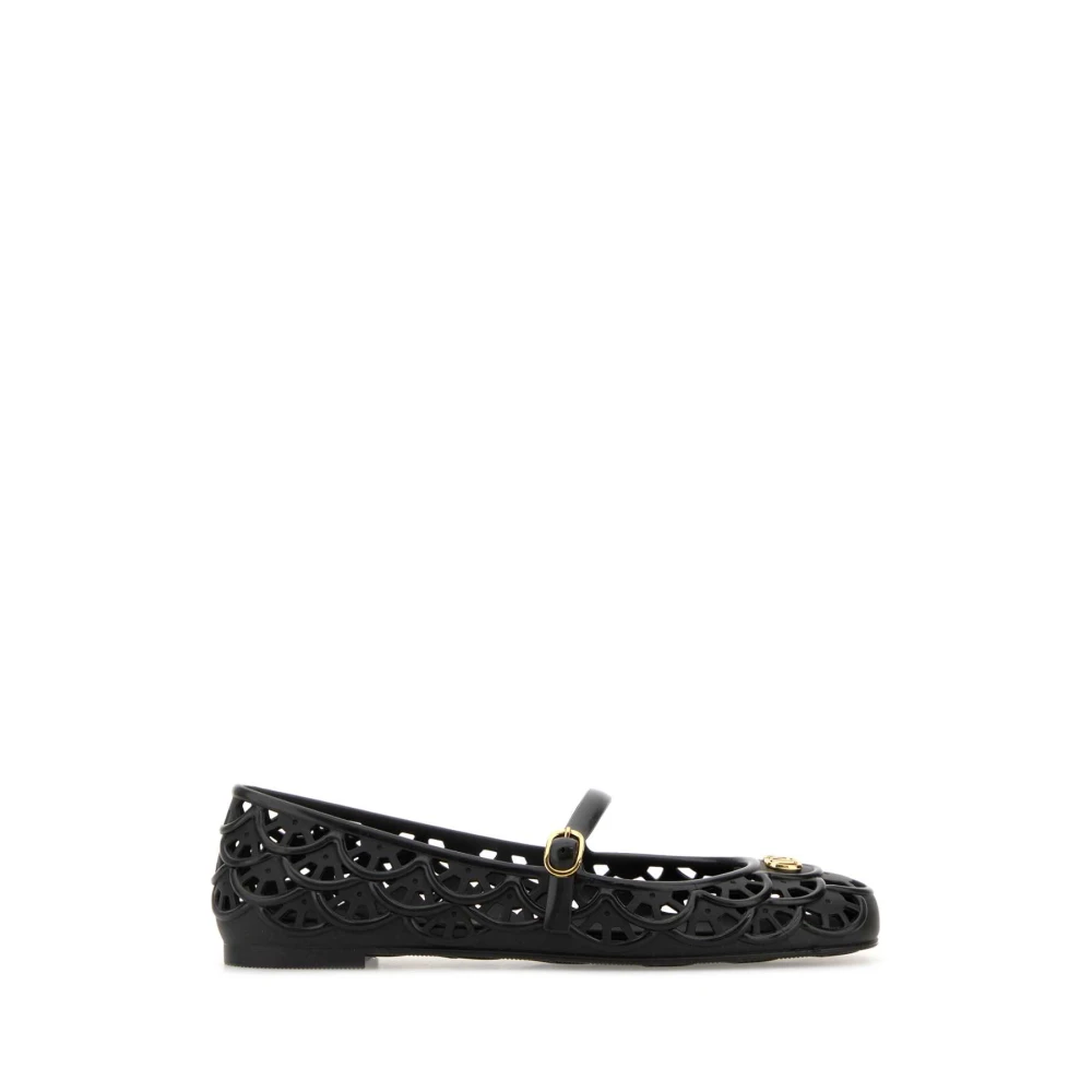 Valentino Garavani , Ballerina Shoes, Female, Black, 6 Uk, Ondette Rubber Ballerina