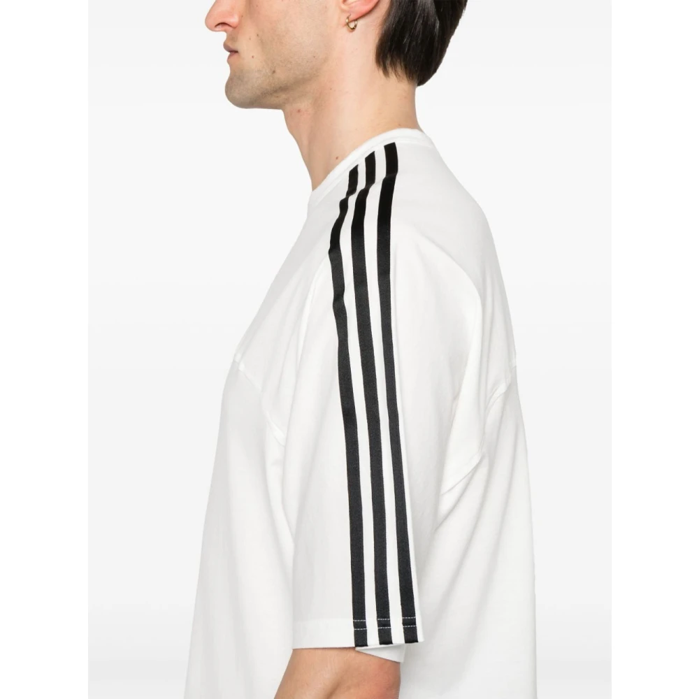 Y-3 Witte Unisex T-shirt & Polo White Heren