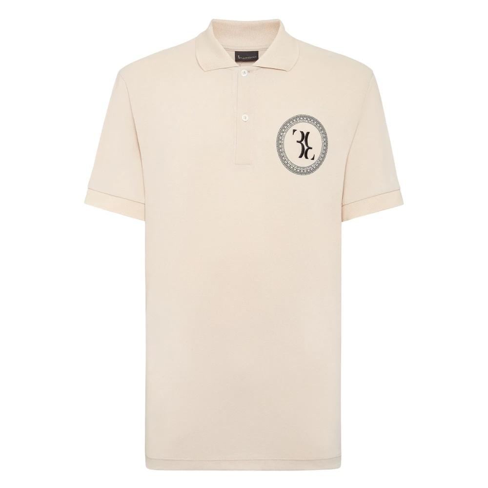 Billionaire Casual Beige Polo Shirt met korte mouwen Beige Heren