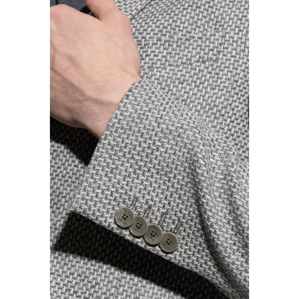 ETRO Wollen Blazer Gray Heren