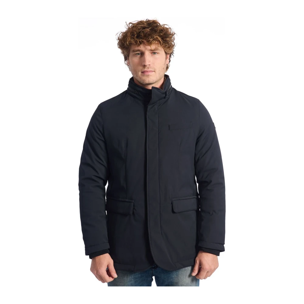 Baldinini Double-breasted jas met afneembare slab Blue Heren