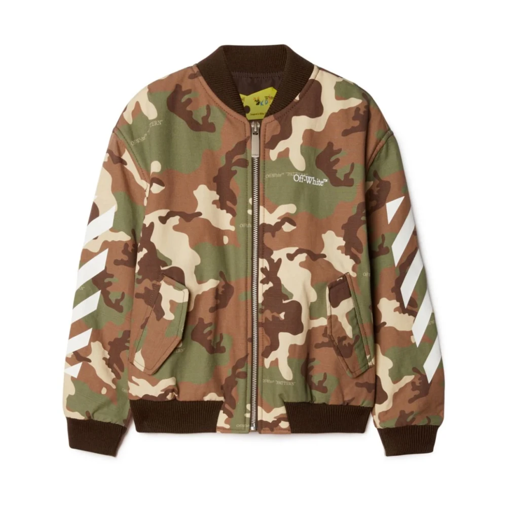 Off White MultiColour Jacka med Vit Logotyp Multicolor, Pojke