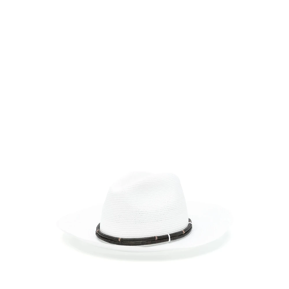 BRUNELLO CUCINELLI Witte brede randpet White Dames