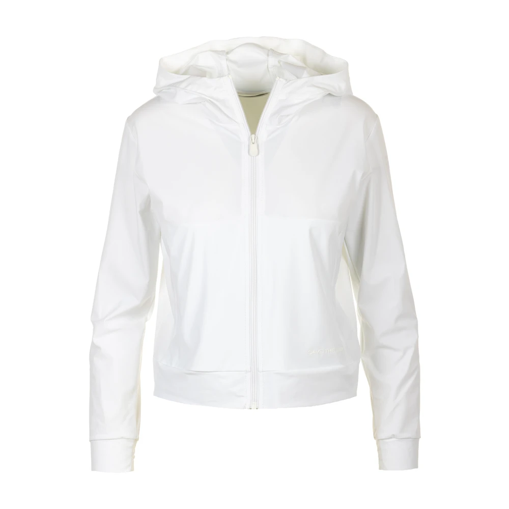 Save The Duck Witte Gewatteerde Jas met Capuchon White Dames