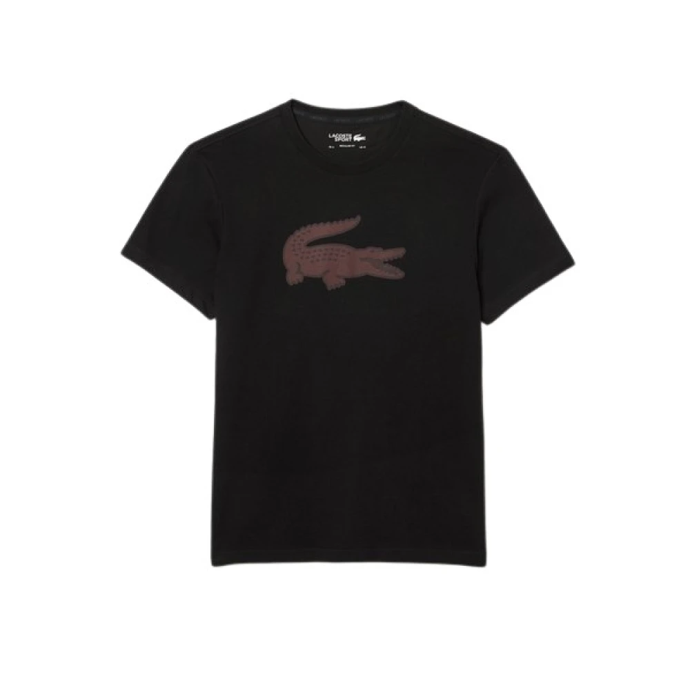 Lacoste Zwart Bourgondië 3D Logo T-shirt Black Heren
