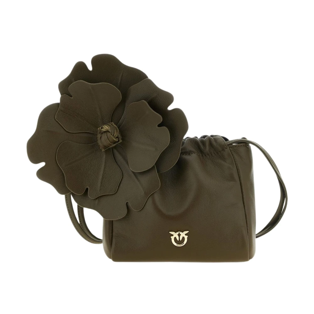 Pinko Pouch Flower - Female - Bucket Bags - Green - One Size - Bags