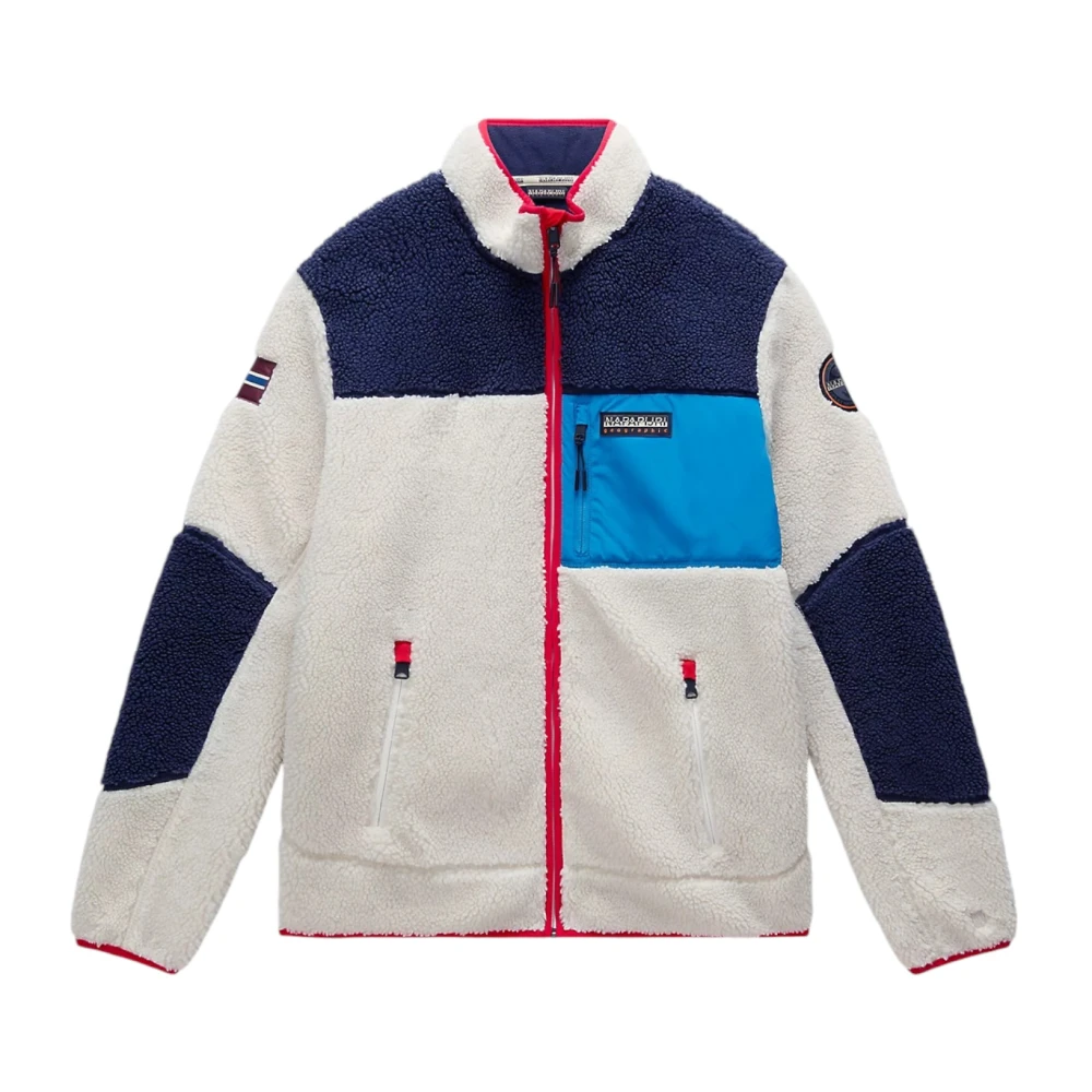 Napapijri Beige Fleece Jas Beige Heren