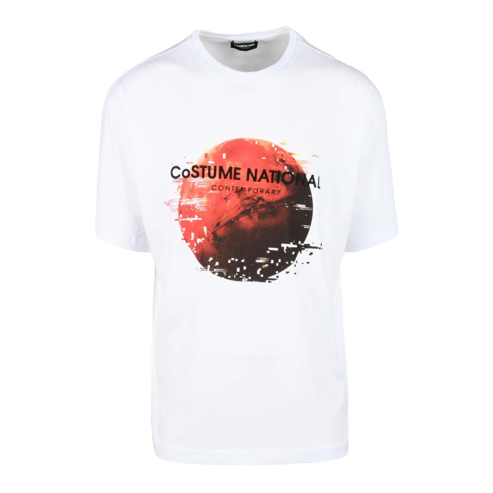 Costume National Moderne Katoenen T-shirt White Heren