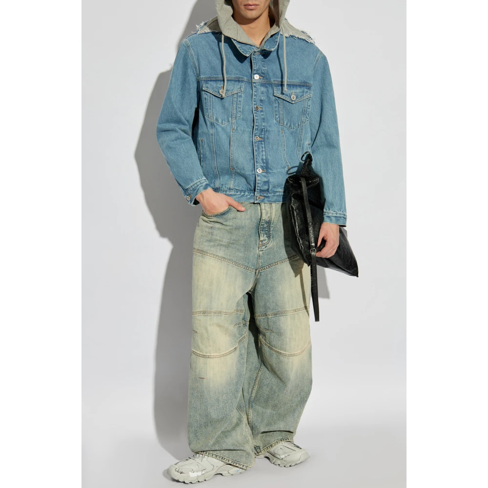 Vetements Denim jack met capuchon Blue Heren