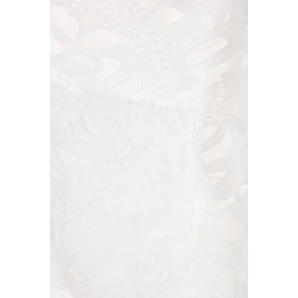 Comme des Garçons Witte Kantoverhemd met Ruches White Dames