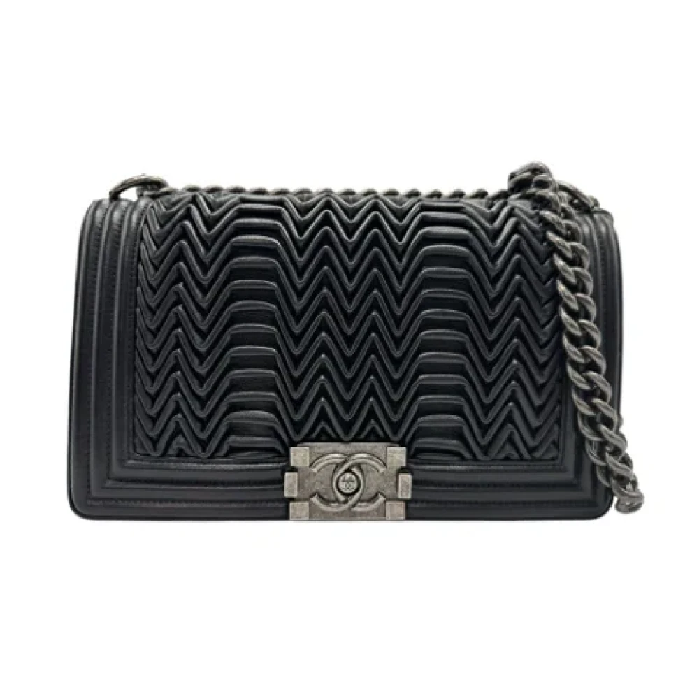 Chanel Vintage Pre-owned Leather shoulder-bags Black Dames