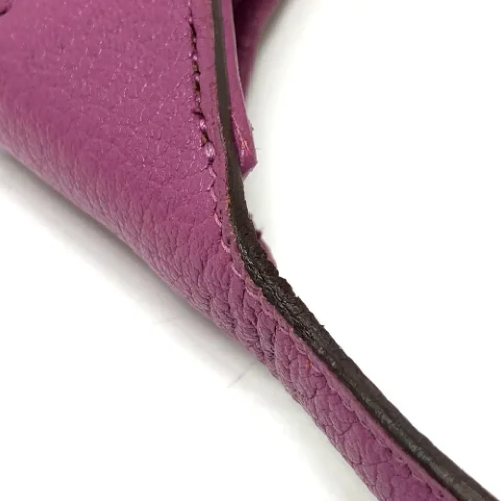 Hermès Vintage Pre-owned Leather shoulder-bags Purple Dames