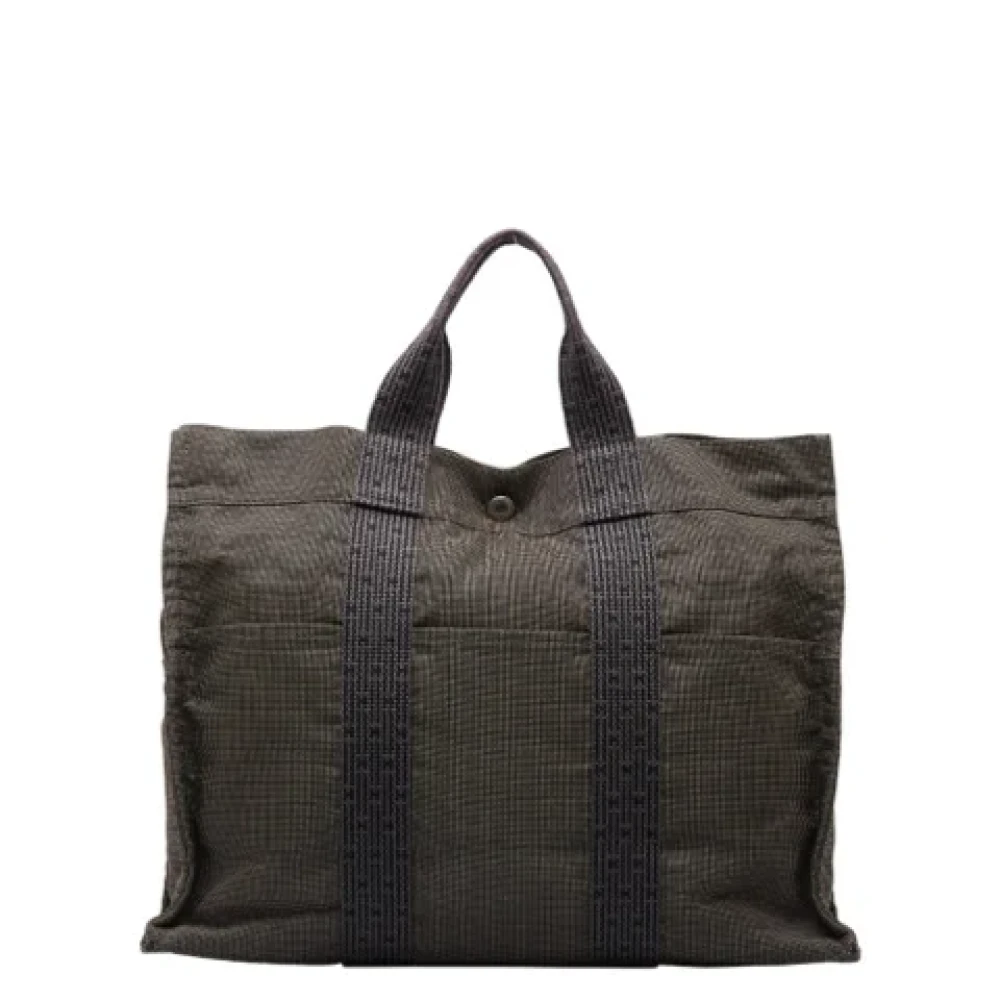 Hermès Vintage Pre-owned Fabric handbags Gray Dames