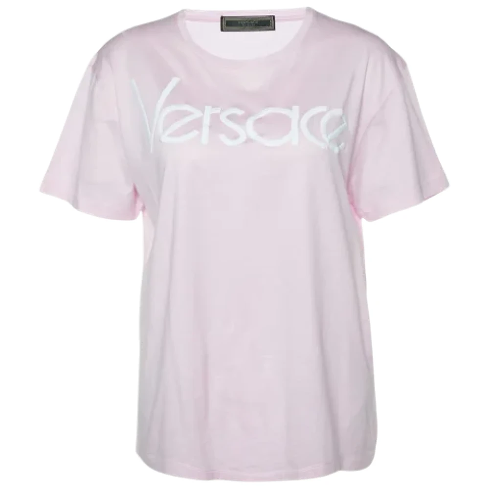 Versace Pre-owned Cotton tops Pink Dames