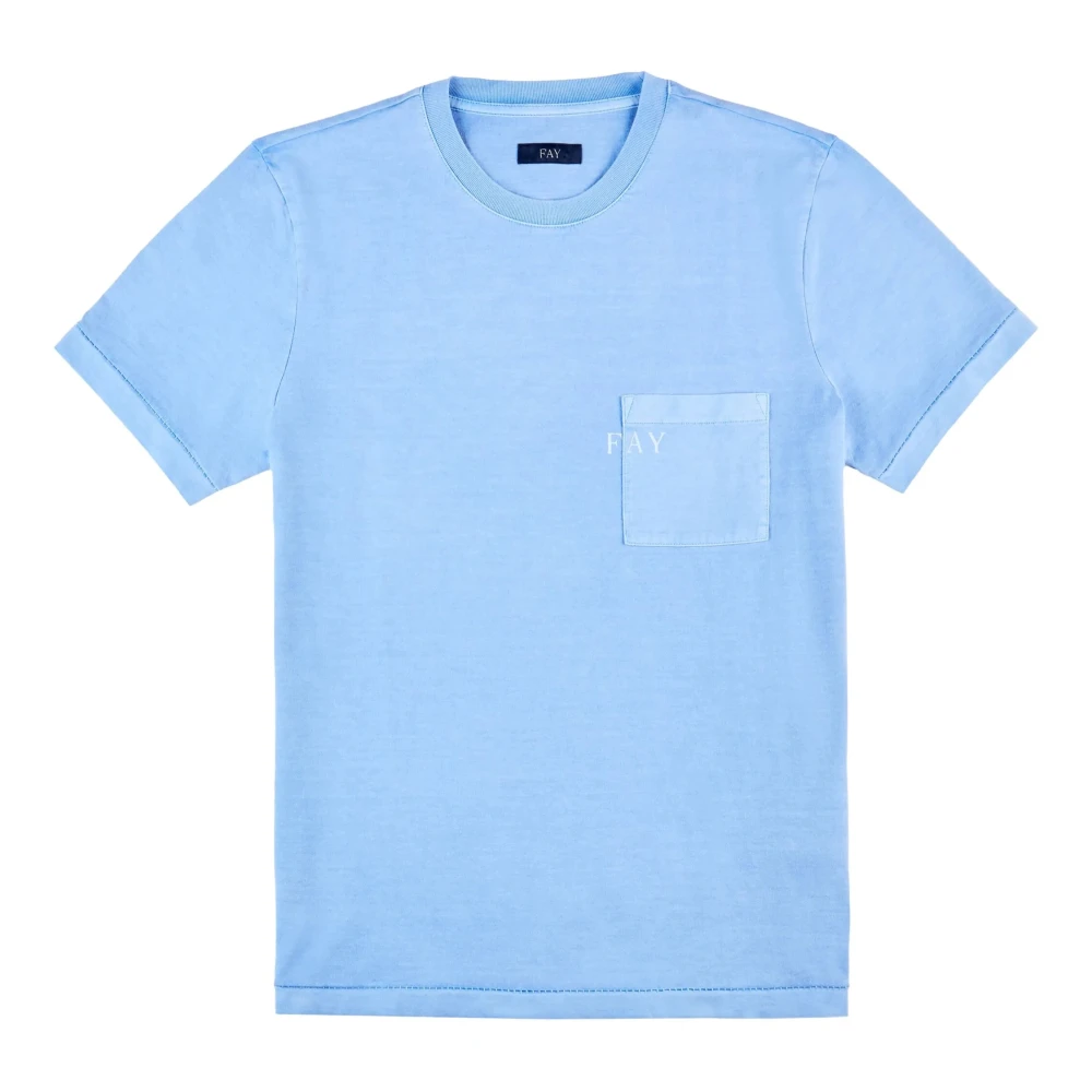 Fay - Tops > T-Shirts - Blue - Fay - Modalova